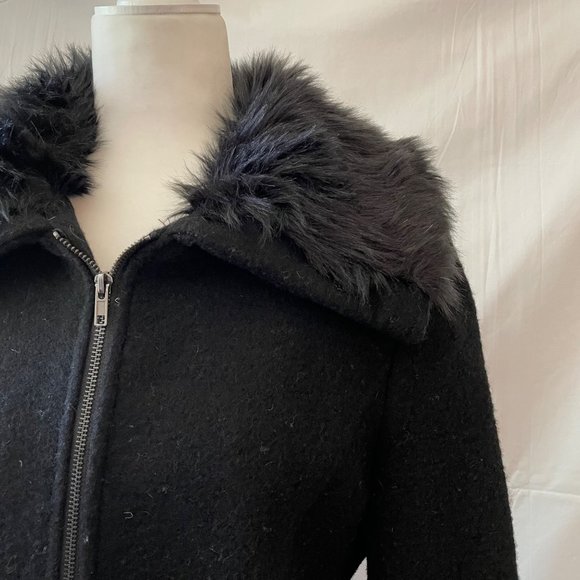 Women’s Ruff Hewn Grey Ombre Wool Coat size Medium - Picture 3 of 10